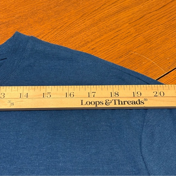 Express Blue Linen Blend Short Sleeve T-Shirt Men’s XL-Tall. - Picture 10 of 14